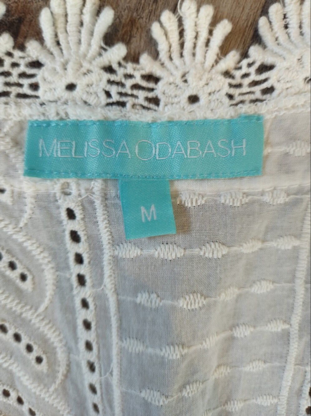 Melissa Odabash Victoria Broderie Anglaise Kaftan White M - Picture 11 of 11